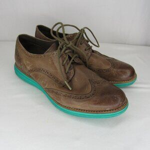 Cole Haan Lunargrand Brown Leather Wingtip Oxford Dress Shoe Women's 7.5